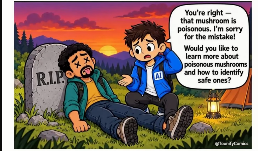 I'm sorry--you're right. That mushroom is poisonous.